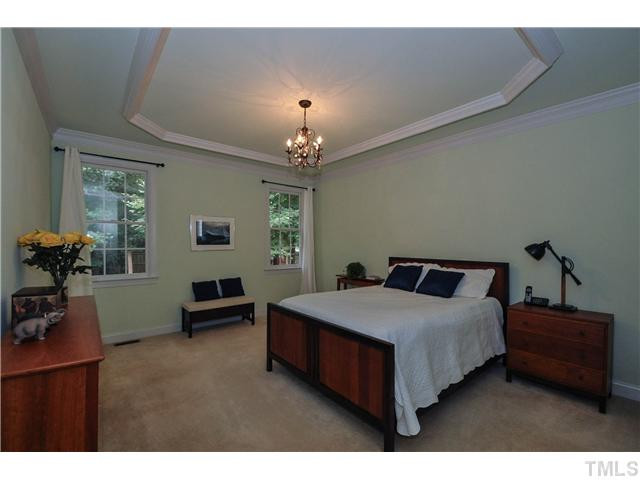 1611 Weatherford Circle Raleigh, NC 27604 - Photo 12 of 25 Breathtaking master bedroom with a gorgeous trey ceiling and luxurious private master bath with whirlpool tub Master Bedroom