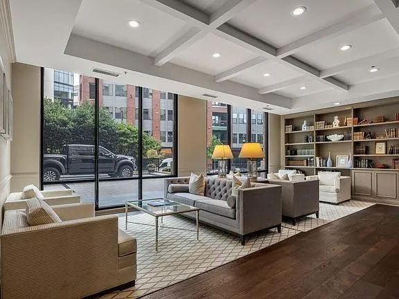 a projector room with furniture