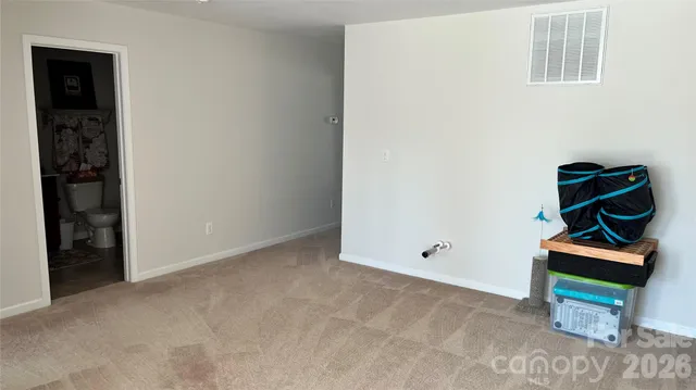 an empty room with closet