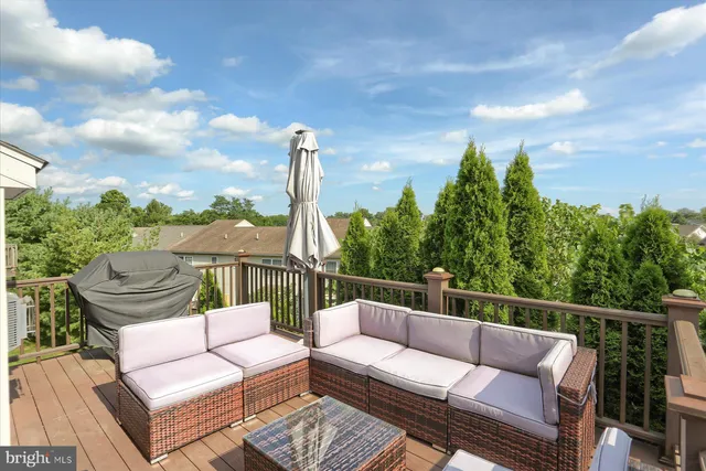 a view of a chair in the roof deck