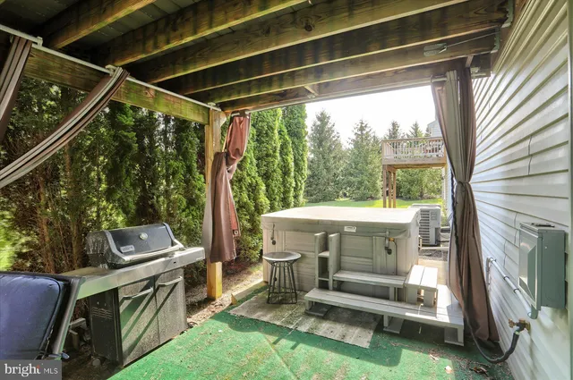 a view of outdoor space with seating