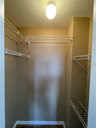 a close view of closet