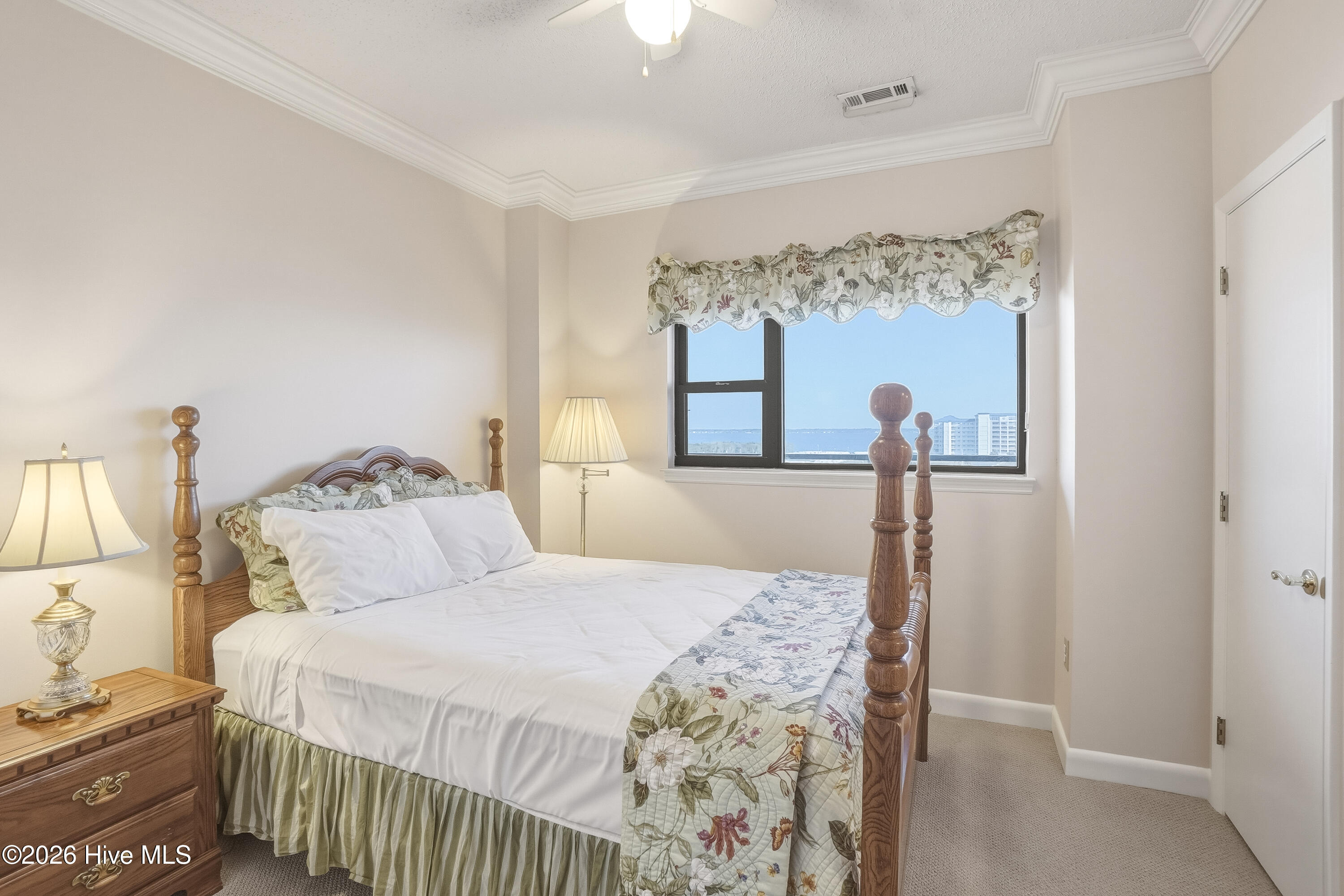 1505 Salter Path Road, Unit 603J Indian Beach, NC 28512 - Photo 25 of 50 Bedroom 3 with beautiful sound views and queen bed