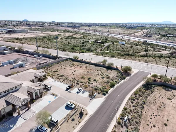 an aerial view of a city