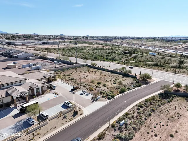 an aerial view of a city