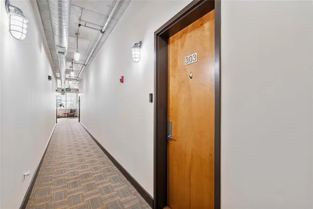 a view of a buildings in a city