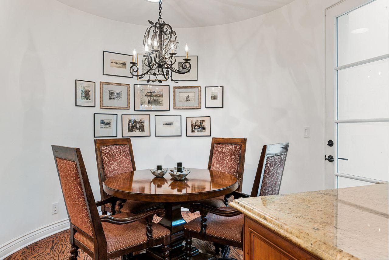 492 Monarch Lane Montecito, CA 93108 - Photo 17 of 58 a view of a dining room with furniture