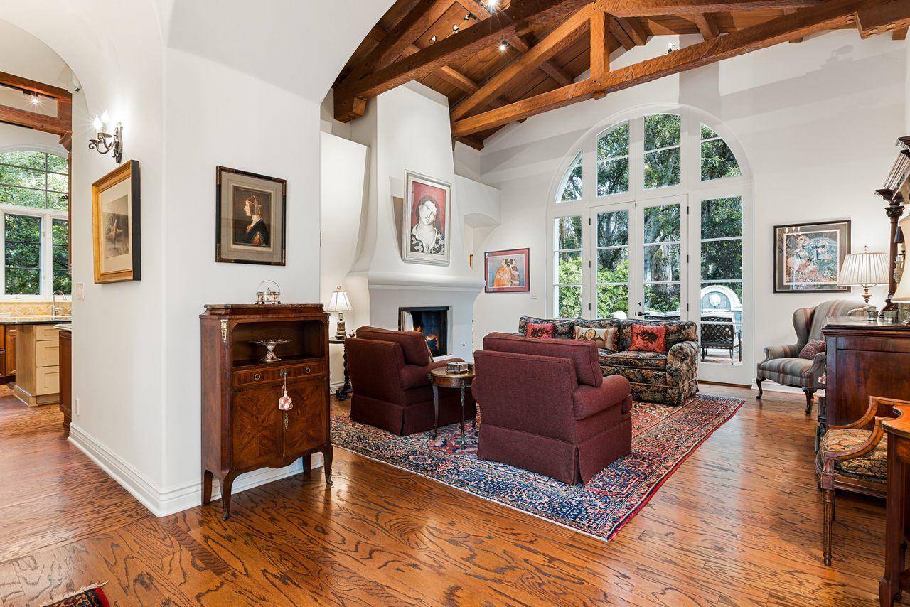492 Monarch Lane Montecito, CA 93108 - Photo 5 of 58 a living room with furniture fireplace and a large window