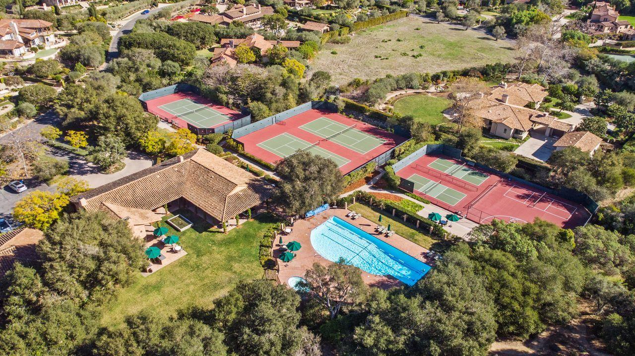 492 Monarch Lane Montecito, CA 93108 - Photo 51 of 58 an aerial view of residential house with outdoor space and swimming pool