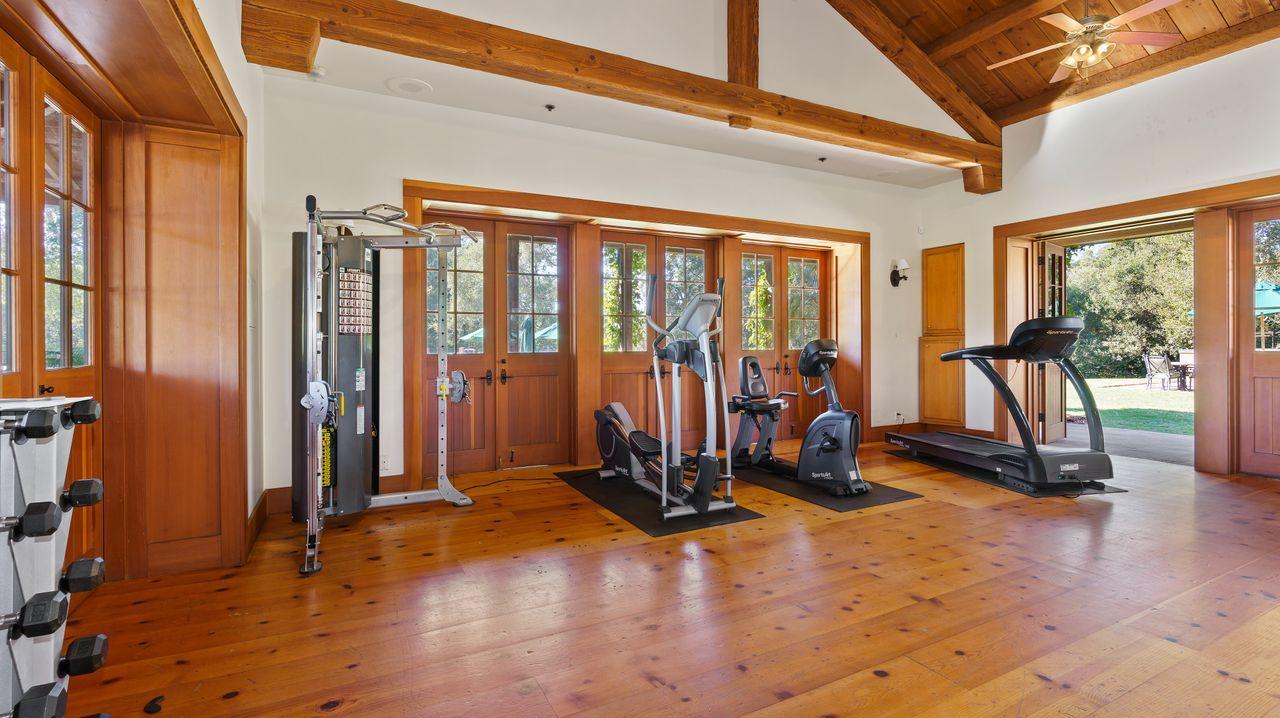 492 Monarch Lane Montecito, CA 93108 - Photo 53 of 58 a view of a room with gym equipment