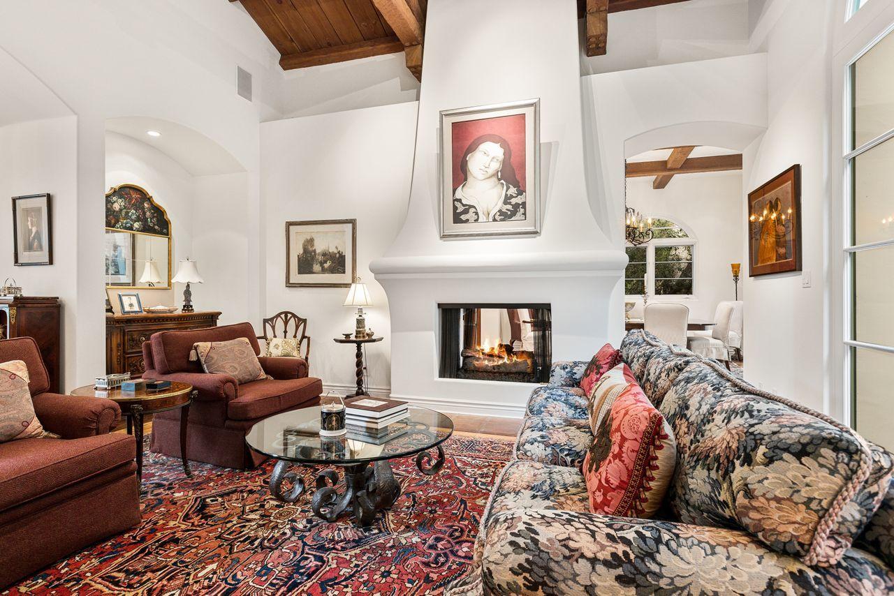 492 Monarch Lane Montecito, CA 93108 - Photo 7 of 58 a living room with furniture and a fireplace