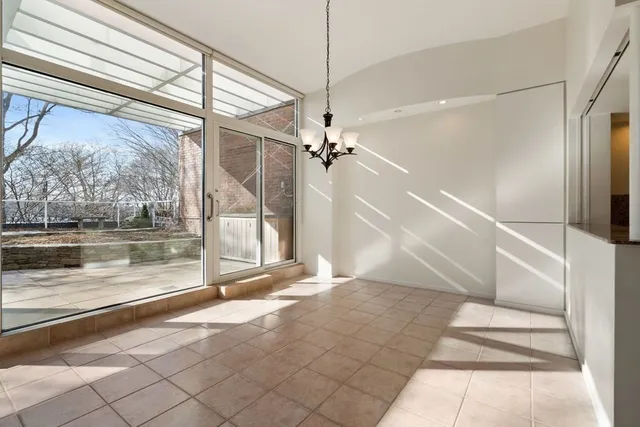 a view of a glass entrance