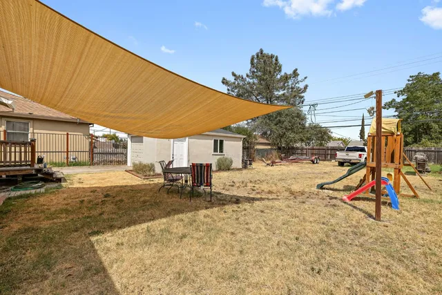 a view of outdoor space with seating