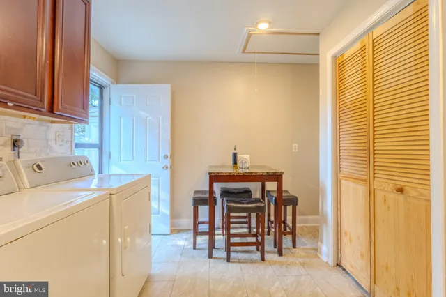 a view of kitchen and utility room