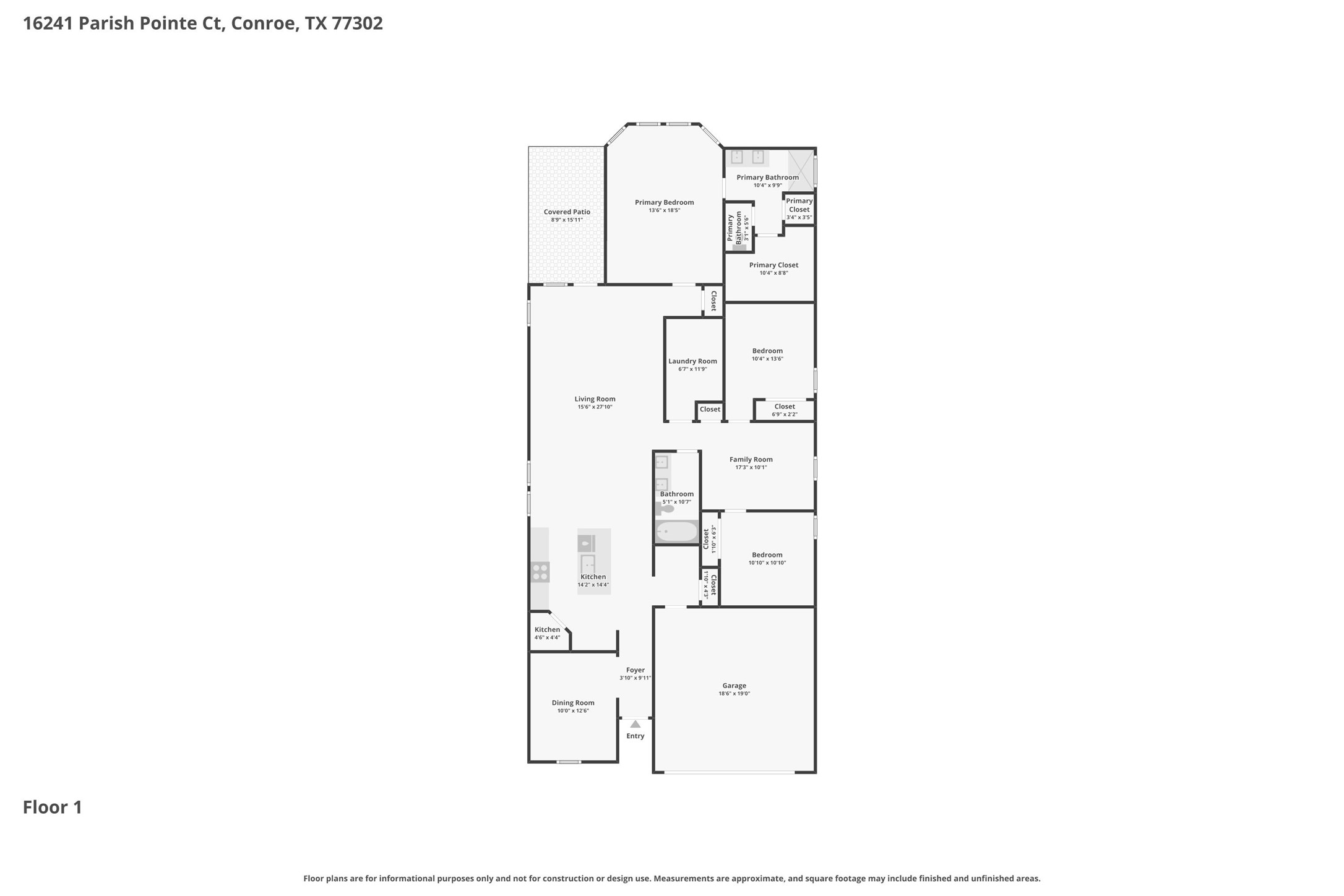 16273 Parish Pointe Court Conroe, TX 77302 - Photo 29 of 29 a picture of a floor plan