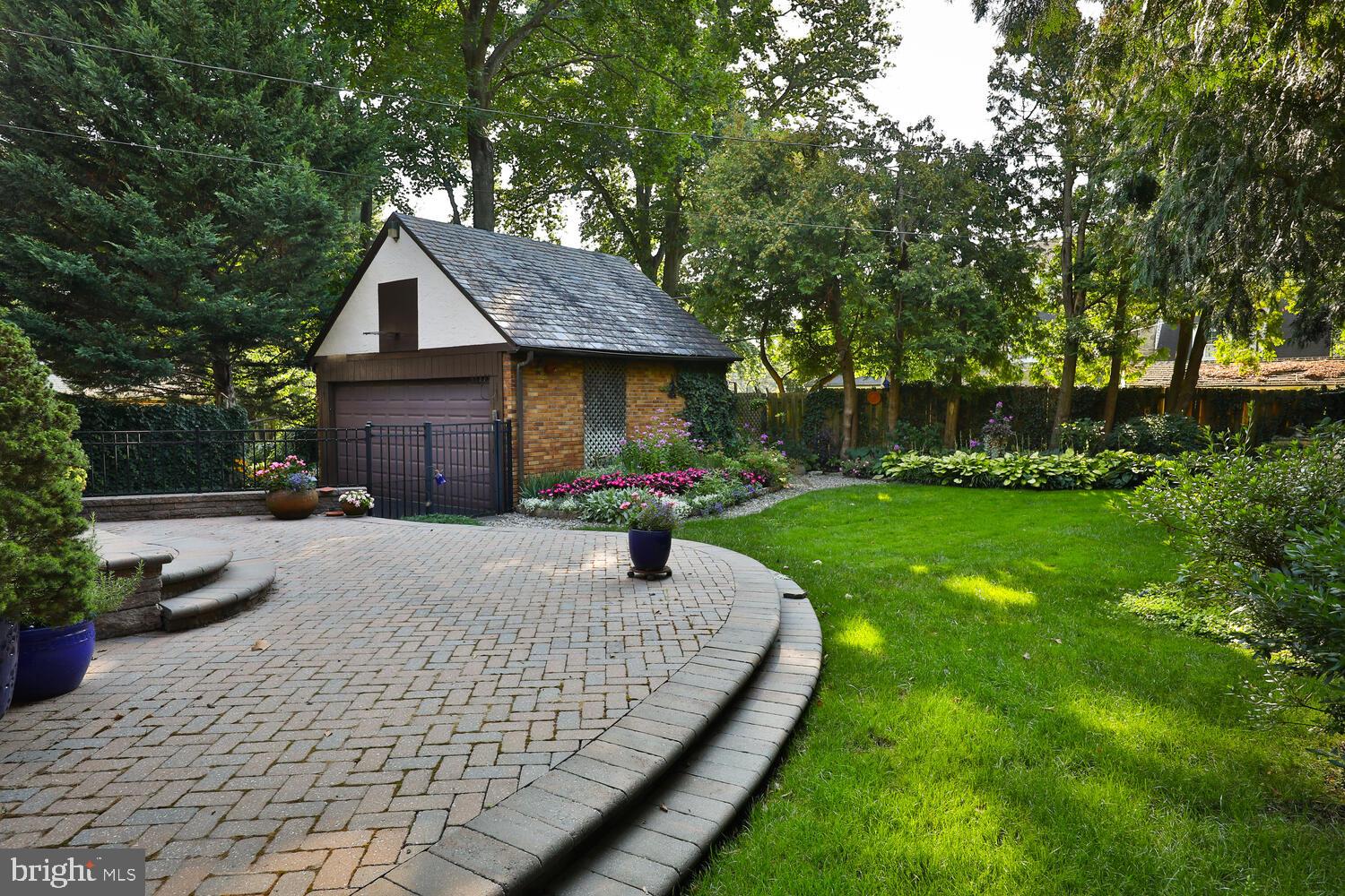 317 Fisher Road Jenkintown, PA 19046 - Photo 45 of 60 Rear Patio, Yard & 2 Car Detached Garage