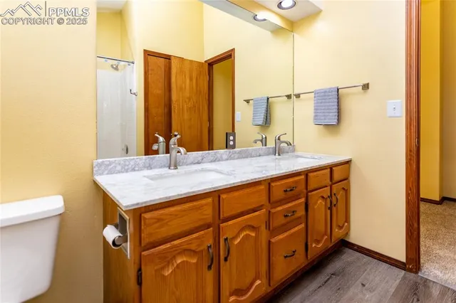 a bathroom with a sink a vanity and a mirror