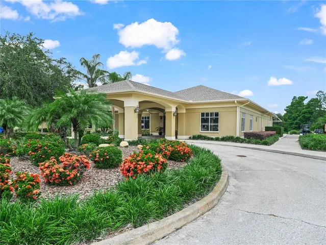 an aerial view of a house with garden