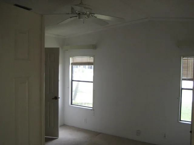 an empty room with a window