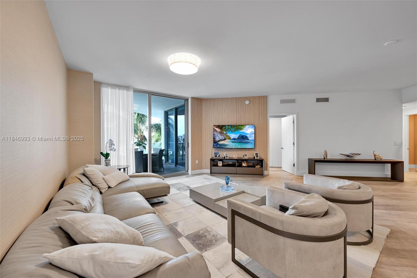 17111 Biscayne Boulevard, Unit 207 North Miami Beach, FL 33160 - Photo 2 of 54 a living room with furniture and a flat screen tv