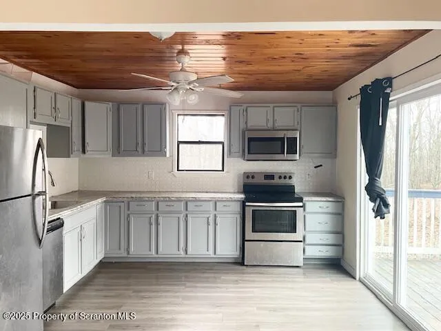 a kitchen with stainless steel appliances a stove sink and refrigerator