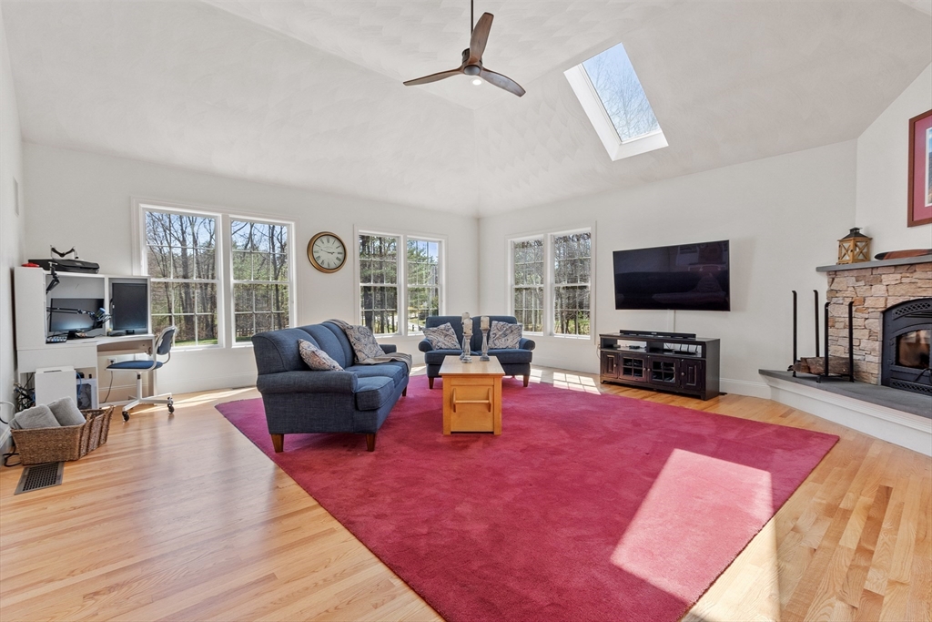 18 Danforth Lane Bolton, MA 01740 - Photo 8 of 29 a living room with furniture and a flat screen tv
