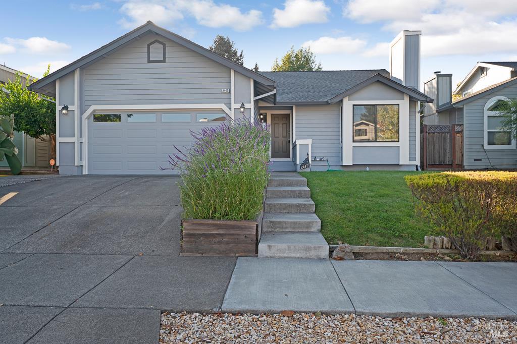 2447 Pinercrest Drive Santa Rosa, CA 95403 - Photo 1 of 1 a front view of a house with a yard