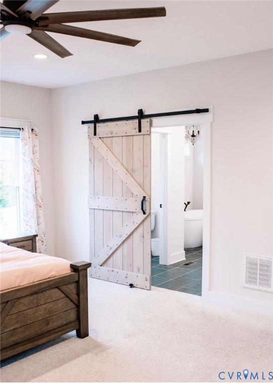 219 Eliza Lane Aylett, VA 23009 - Photo 14 of 21 Bedroom with carpet, a ceiling fan, recessed light