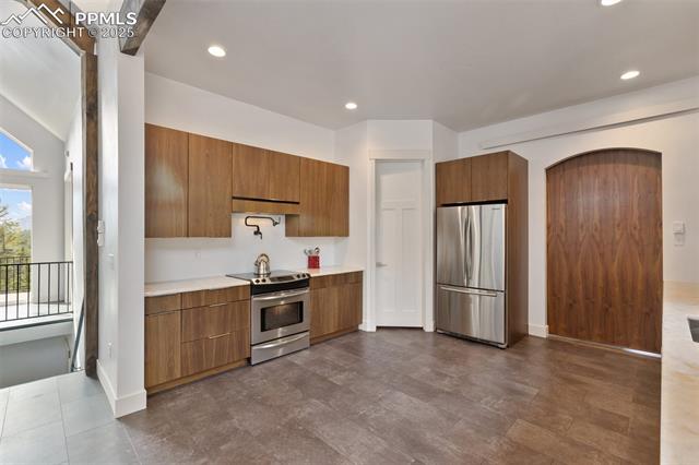 983 Rangeview Road Divide, CO 80814 - Photo 14 of 50 Kitchen with authentic black walnut cabinets