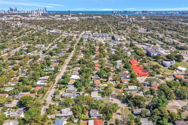 an aerial view of a city