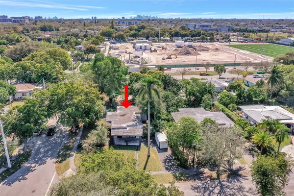 an aerial view of multiple house