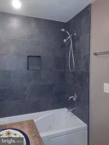 a bathroom with a bath tub and a shower