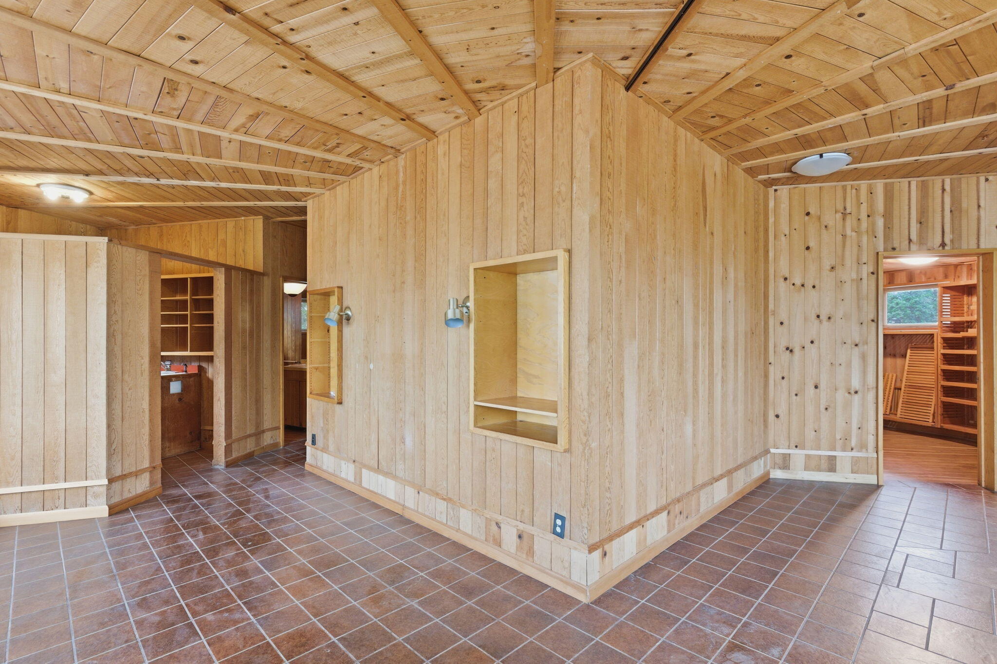 9595 Sterling Creek Road Jacksonville, OR 97530 - Photo 26 of 76 a view of a room with wooden walls