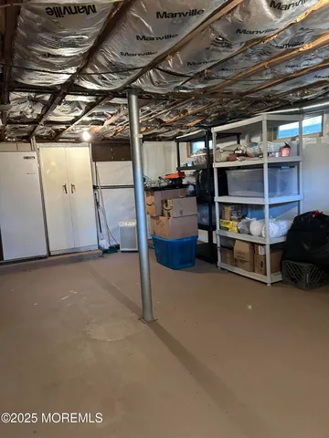 a view of a room with racks