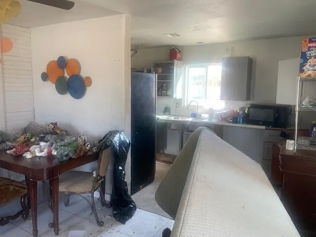 a view of a glass door