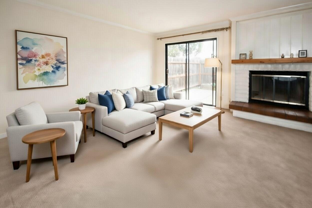 134 Nissen Road, Unit 2 Salinas, CA 93901 - Photo 3 of 27 a living room with furniture and a fireplace