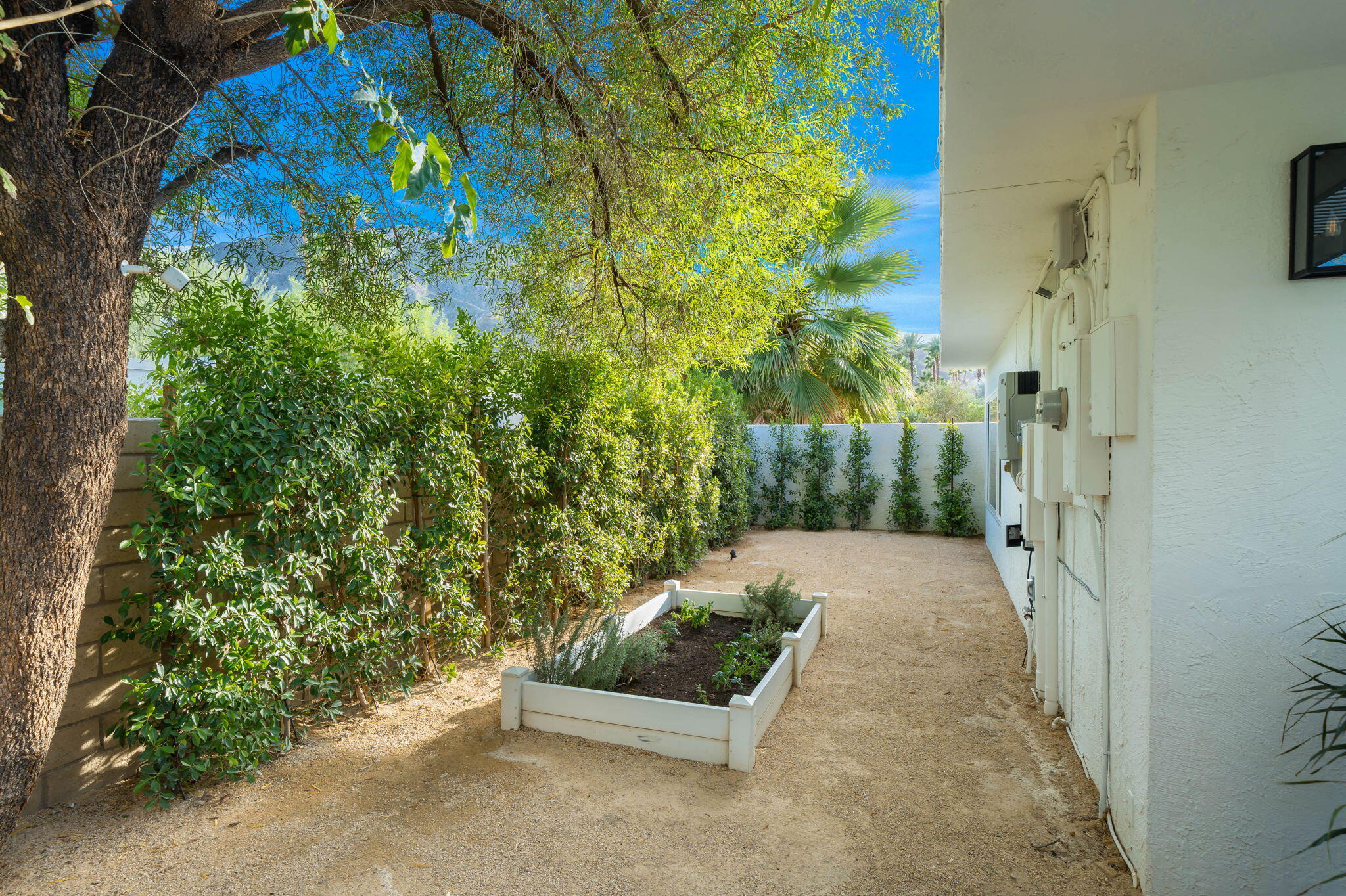 71540 Halgar Road Rancho Mirage, CA 92270 - Photo 49 of 51 a view of a pathway with a garden