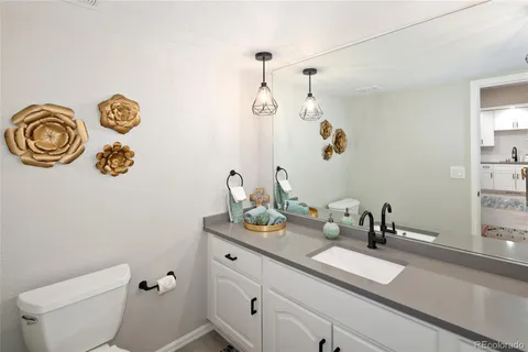 a bed room with a bed and a couch