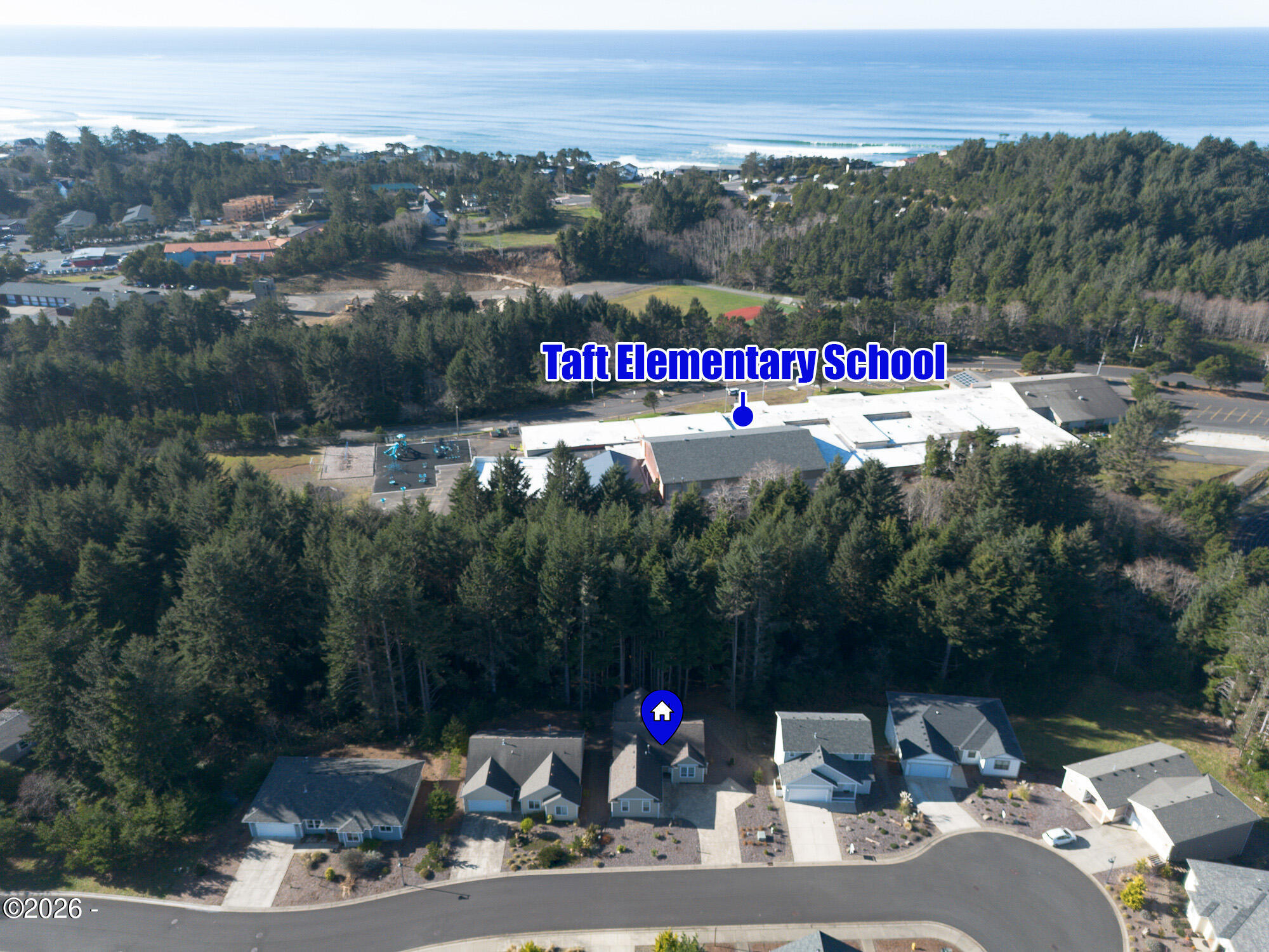 4161 Southeast Inlet Avenue Lincoln City, OR 97367 - Photo 31 of 38 Aerial View looking West