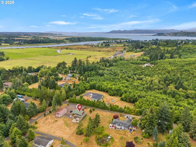 a view of an ocean and a mountain