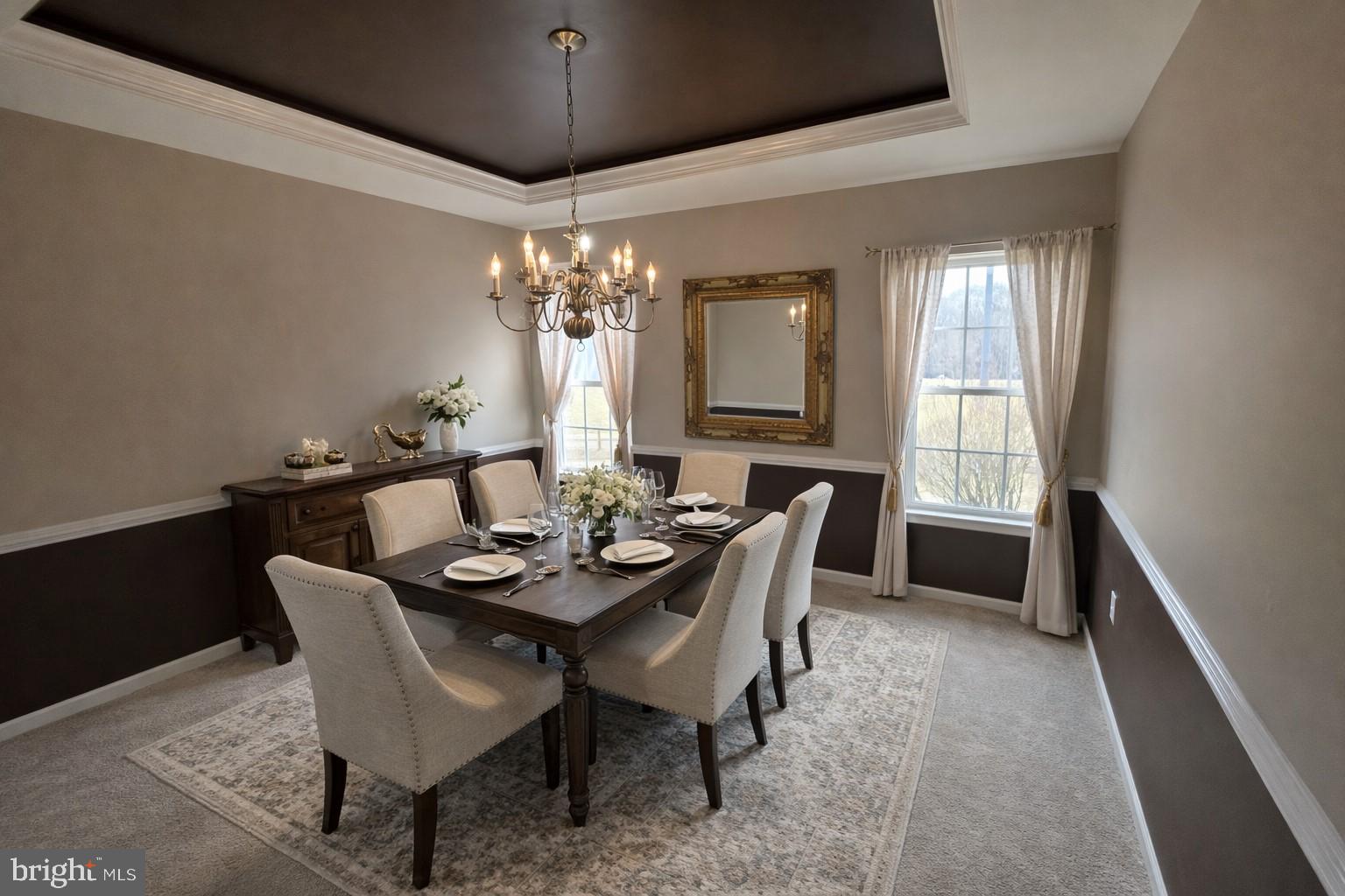 5111 Honeybrook Way Perry Hall, MD 21128 - Photo 6 of 20 a dining room with furniture a chandelier and window