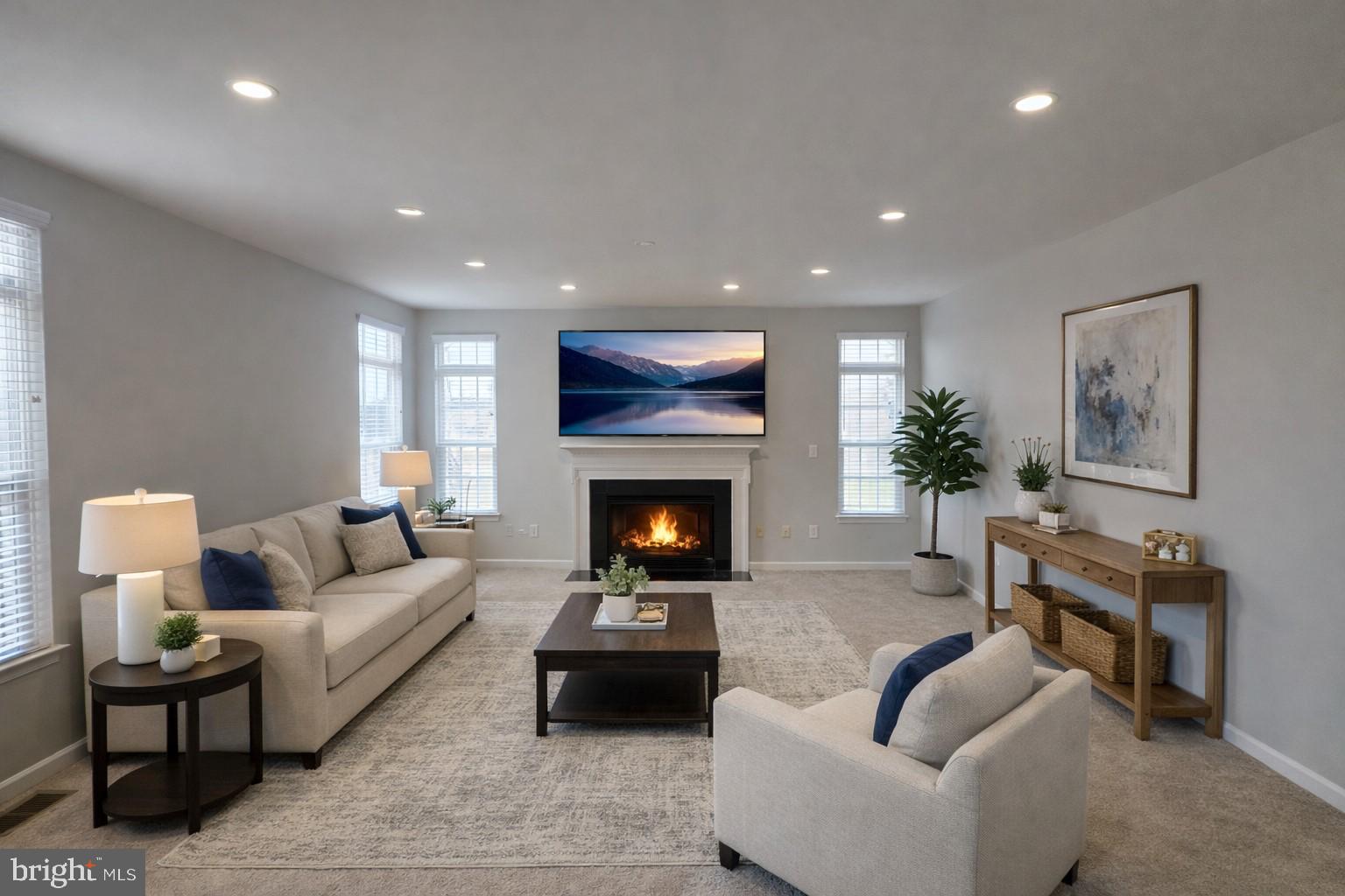 5111 Honeybrook Way Perry Hall, MD 21128 - Photo 7 of 20 a living room with furniture and a fireplace