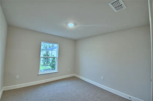 an empty room with closet