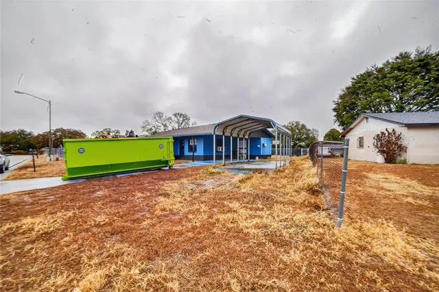 a house view with a yard