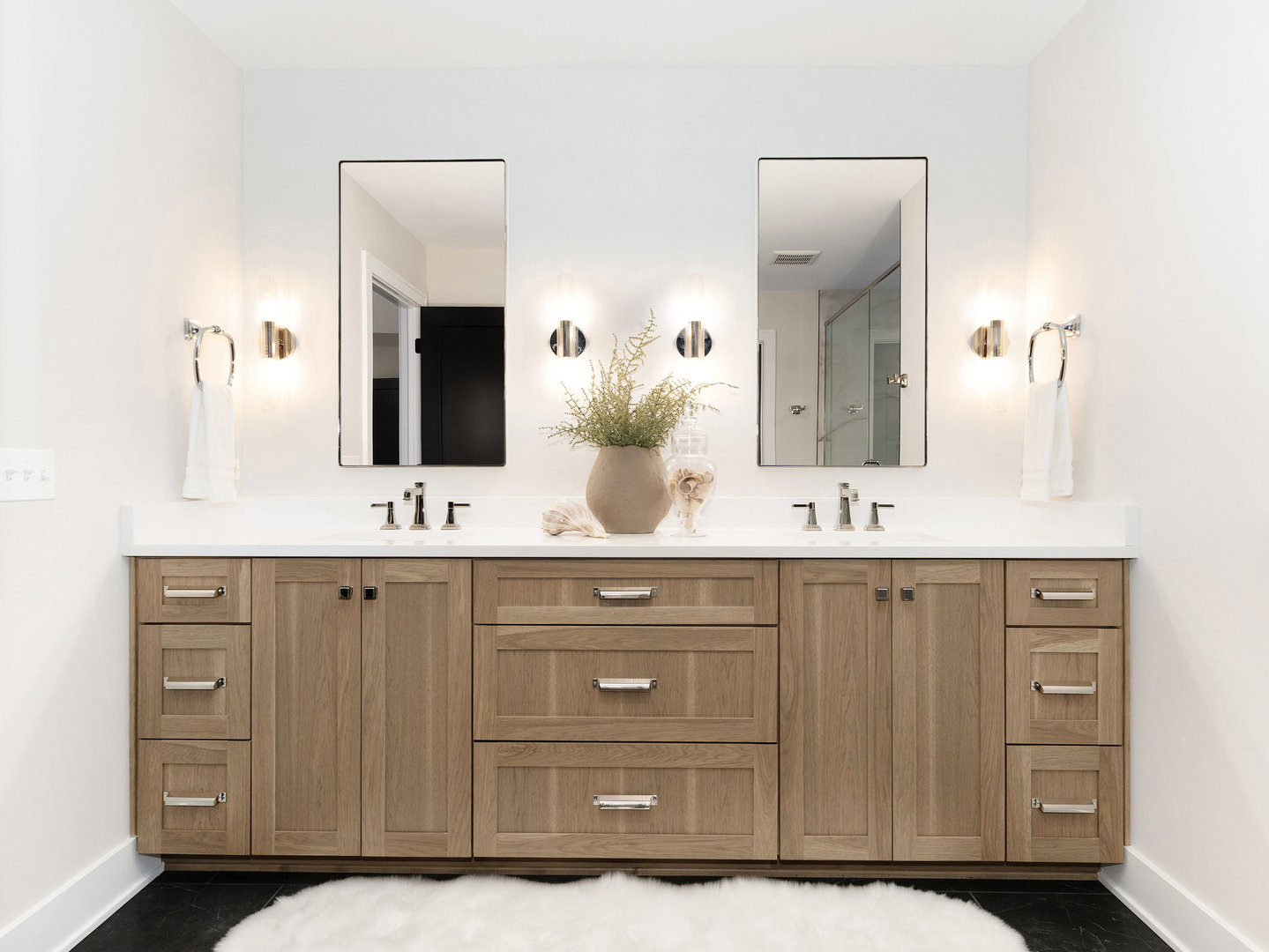 1519 77th Street Naperville, IL 60565 - Photo 35 of 44 a bathroom with a double vanity sink and mirror