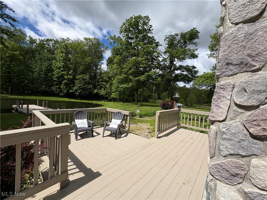 4010 State Road Medina, OH 44256 - Photo 30 of 50 Wooden terrace with a water view
