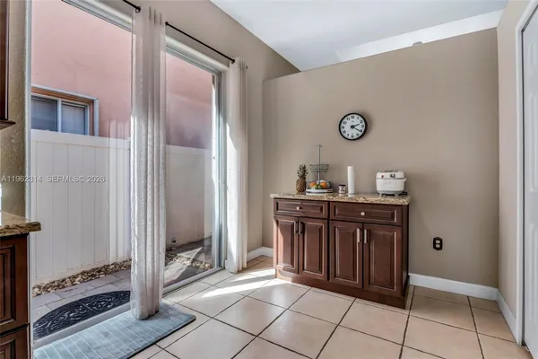a view of a hallway with elevator