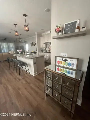 a kitchen with lots of counter top space
