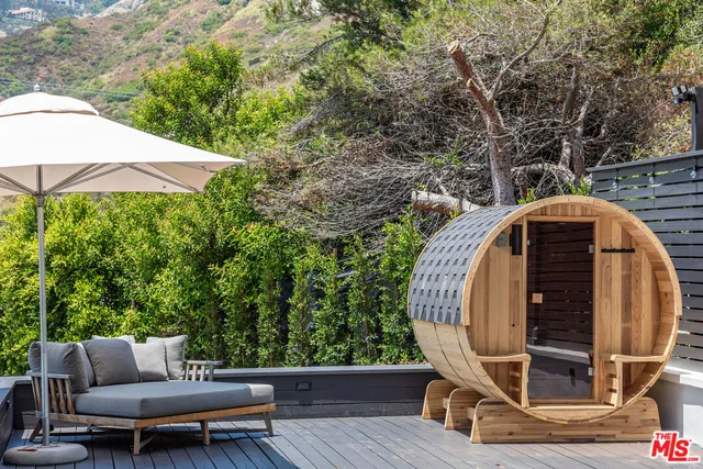 a outdoor living space with furniture