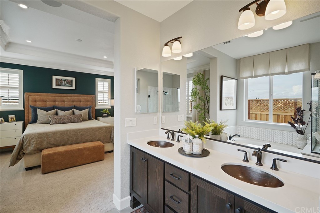 3445 Chamberlain Run Chico, CA 95973 - Photo 14 of 17 a bathroom with a double vanity sink mirror and double